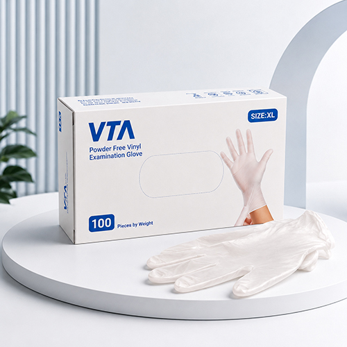دستکش وینیل VTA بدون پودر | خرید و قیمت دستکش پزشکی وینیل